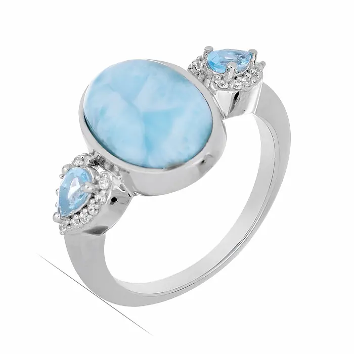 Larimar prsten stříbro Ag 925 VR049766 -
