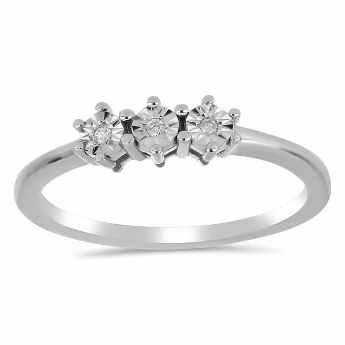 Prsten stříbrný s broušeným diamantem Ag 925 058804 DIA