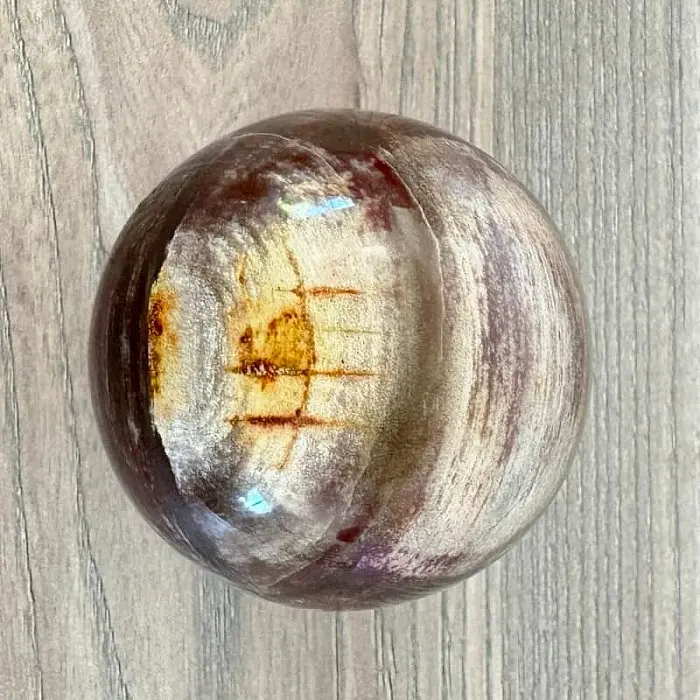 Zkamenělé dřevo koule Madagaskar 21 - cca ø 6,4 cm, 361,2 g