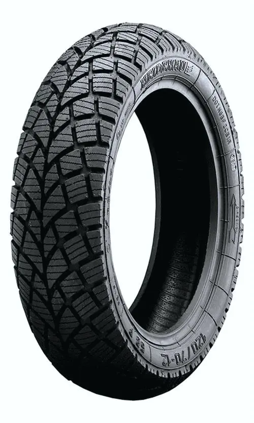 Heidenau K66 Snowtex ( 100/90-14 RF TL 57P zadní kolo, M+S označení, M/C, přední kolo )