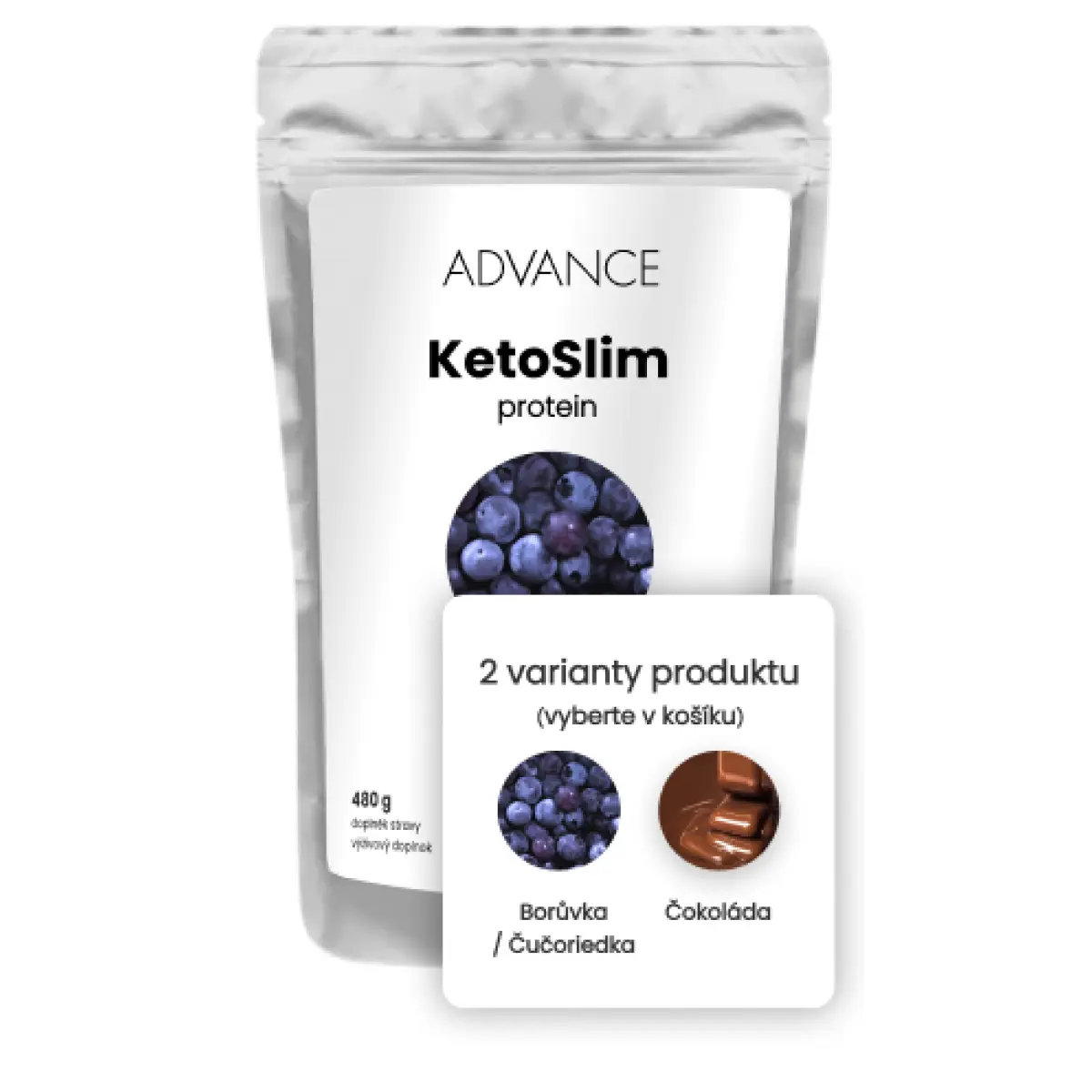 ADVANCE KetoSlim - příchuť čokoláda 480 g