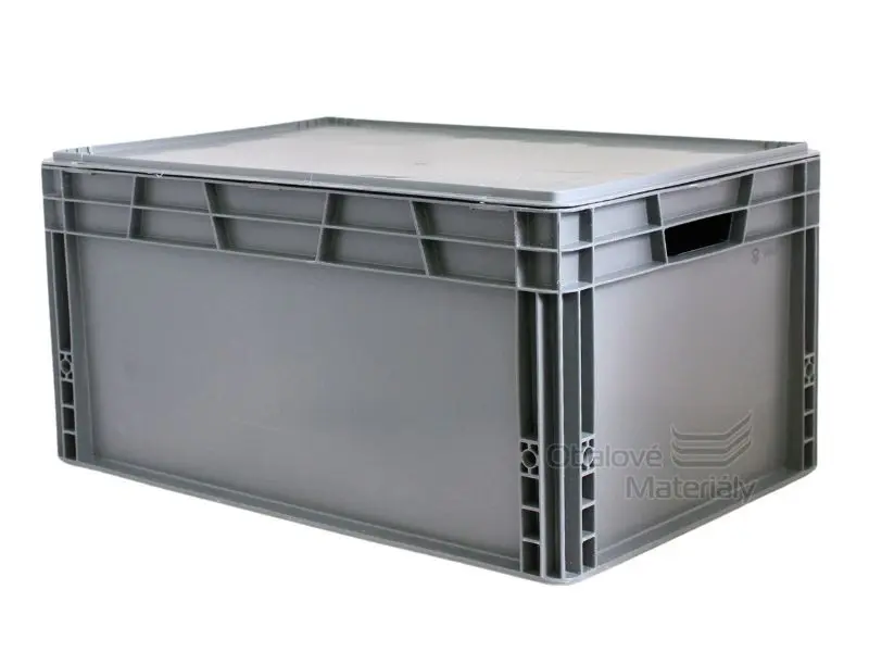 400765 Tavobal Euro přepravka s víkem 600*400*290 mm, šedá
