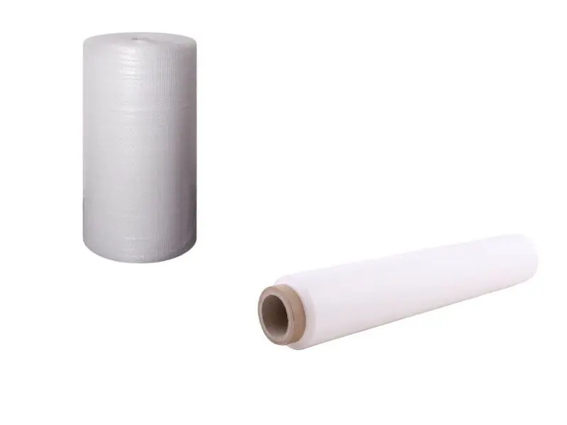 Set bublinková fólie 100cm + bílá stretch fólie