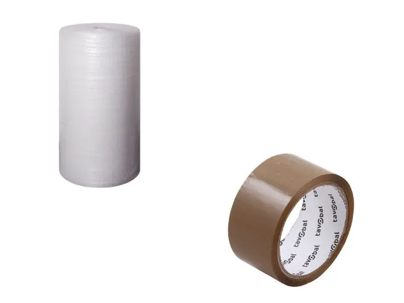 Set bublinková fólie 100cm + hnědá lepicí páska