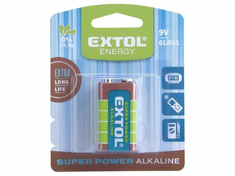 Baterie Extol 6LR61 9 V