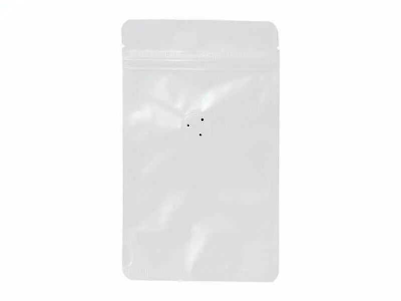 Doypack sáček s ventilem 110*185 mm, 75 g, bílý mat, 10 ks