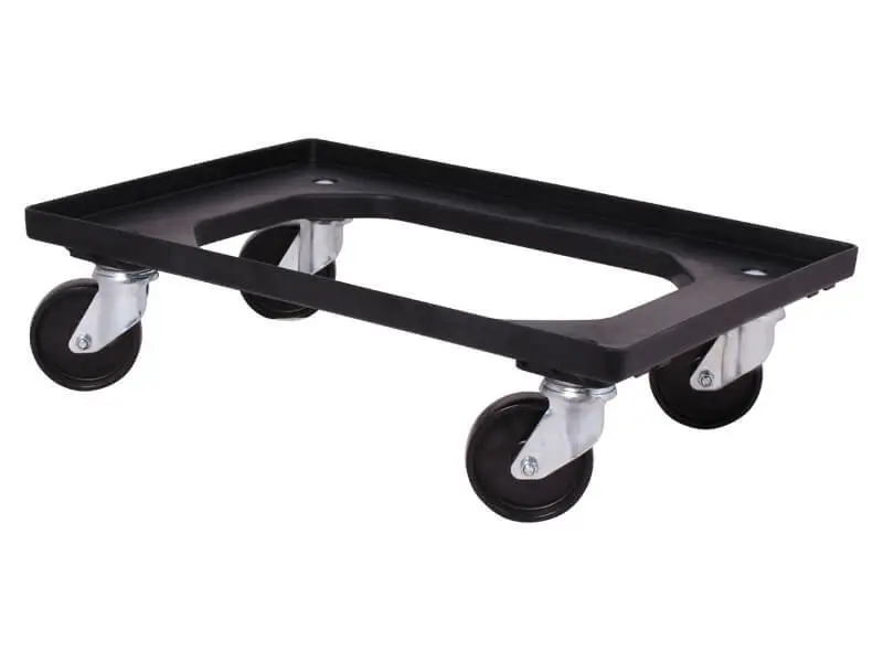 ESD vozík pod přepravky 600*400 mm, 4 otočná kolečka