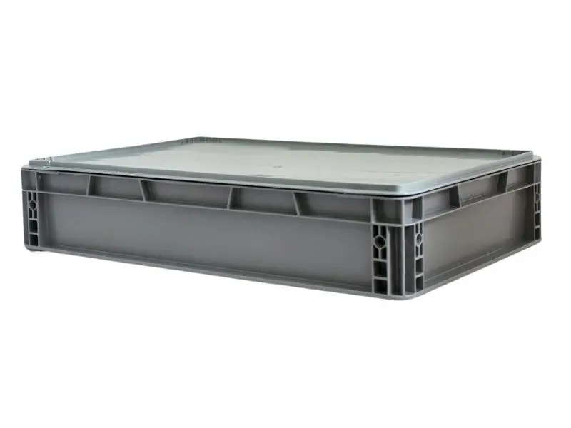 Tavobal Euro přepravka s víkem 600*400*120 mm, šedá