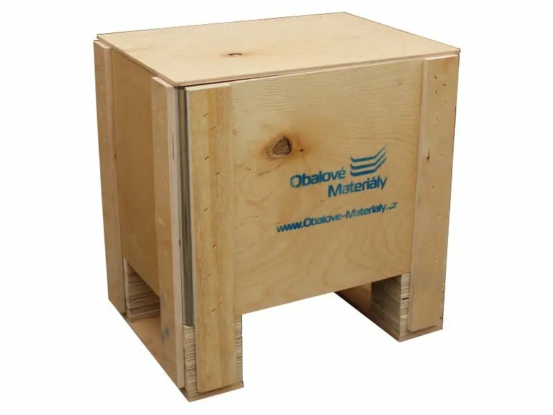 TAVOBAL 601901 Dřevěný box S1 - 408*308*412mm, skládací bedna s ližinou, překližka