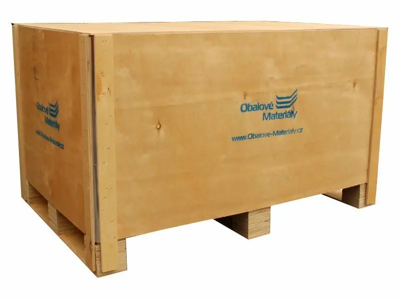 TAVOBAL 601905 Dřevěný box S5 - 1208*808*712mm, skládací bedna s ližinou, překližka