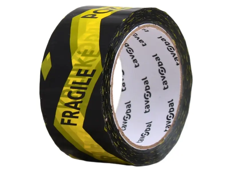 TAVOBAL Lepící páska 48 mm*66 m, KŘEHKÉ žluto-černá