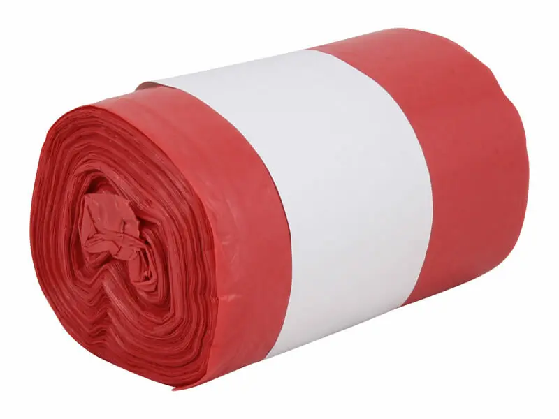 Odpadkové pytle LDPE 35l, 50*60 cm, červené, role 50 ks