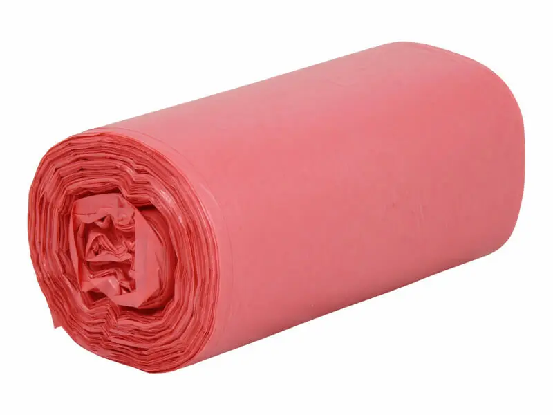 Odpadkové pytle LDPE 60l, 60*70 cm, červené, role 50 ks