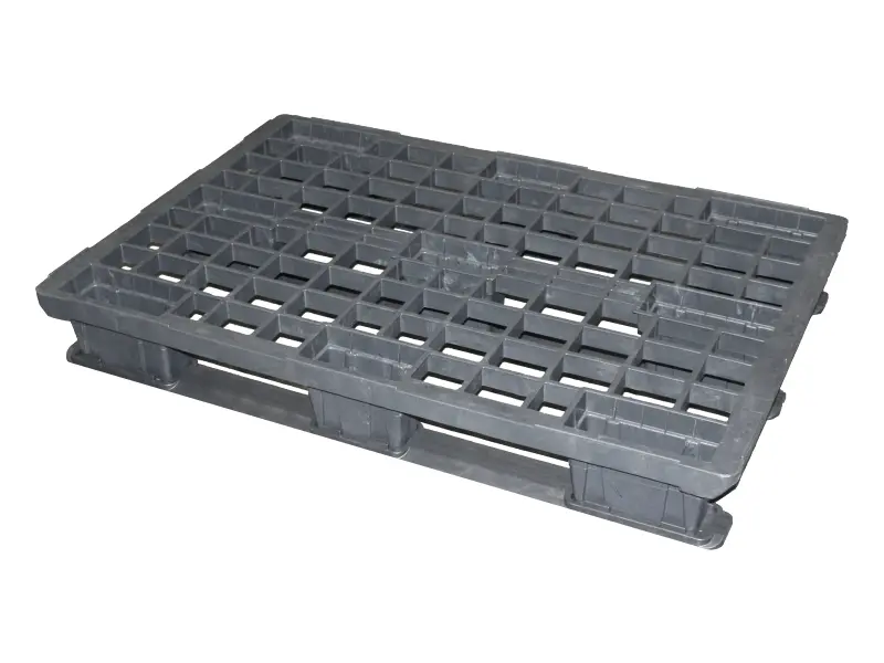 TBA Plastová paleta 1200 x 800 mm, stohovatelná s ližinami