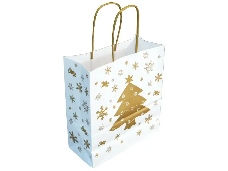 Dárková taška 18*8*20 cm, bílý sulfátový papír 120 g