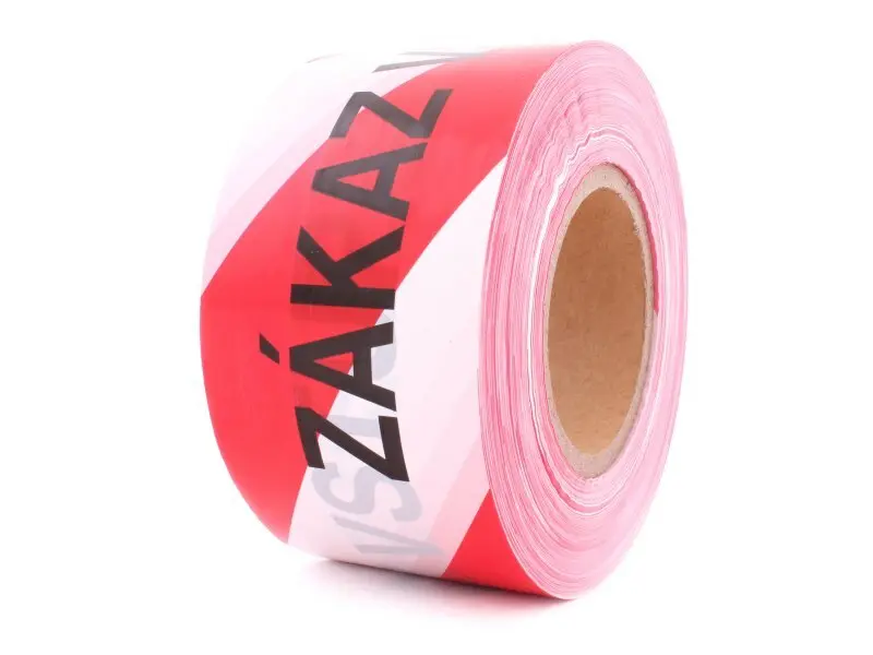 TAVOBAL Vytyčovací páska ZÁKAZ VSTUPU - 80mm*250 m - červeno-bílá