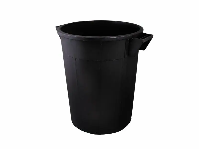 TAVOBAL Plastová nádoba s uchy, 50 l, černá - regranulát