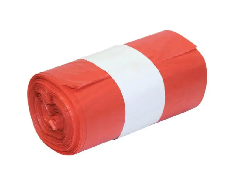 Odpadkové pytle HDPE 30 l, 50*60 cm, role 25 ks, červené