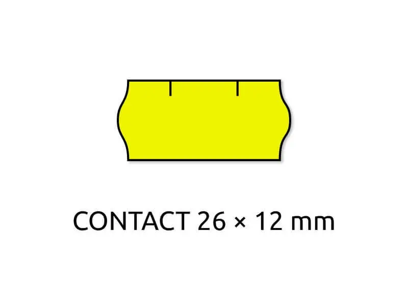 Cenové etikety REFLEXNÍ ŽLUTÉ, 10 míst 26*12 mm - 6 ks