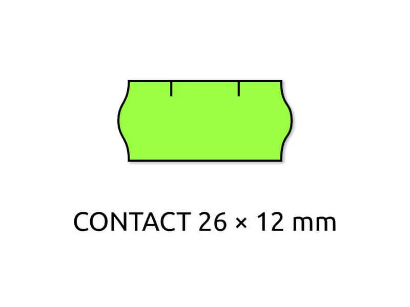 Cenové etikety REFLEXNÍ ZELENÉ, 10 míst 26*12 mm - 6 ks