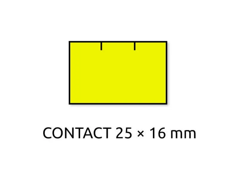 TAVOBAL 703320 Cenové etikety REFLEXNÍ ŽLUTÉ, 10/10 míst 25*16 mm - 6 ks
