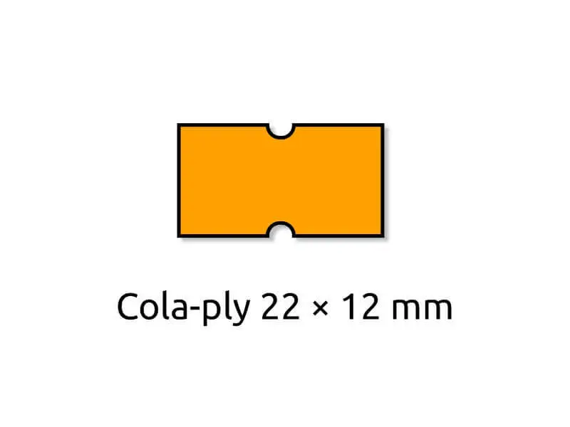 Cenové etikety REFLEXNÍ ORANŽOVÉ, 8 míst 22*12 mm - 6 ks