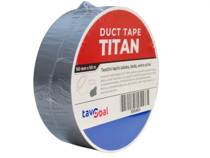 TAVOBAL TITAN lepící páska DUCT tape, 50 mm * 50 m, šedá
