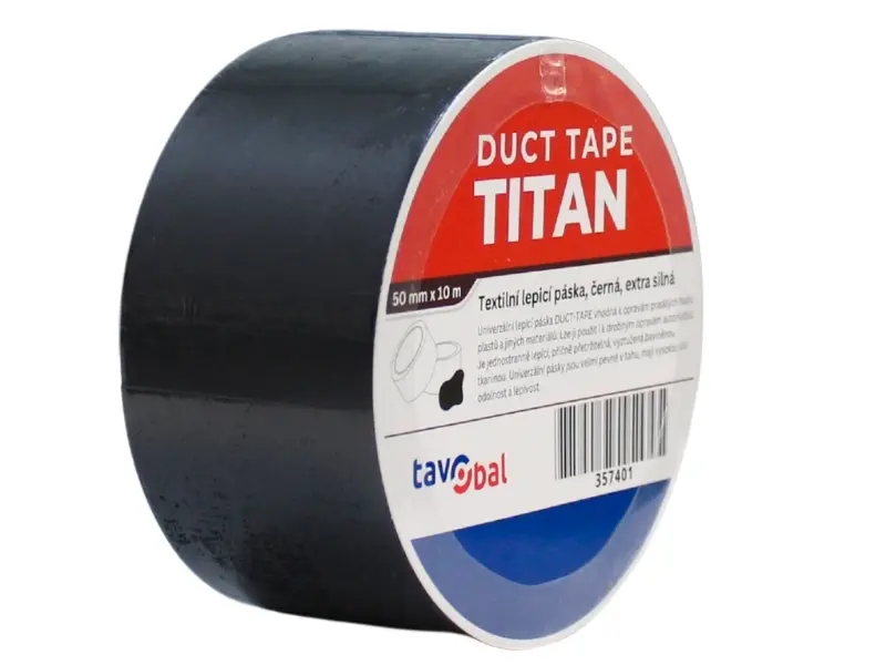 TAVOBAL TITAN lepící páska DUCT tape, 50 mm * 10 m, černá