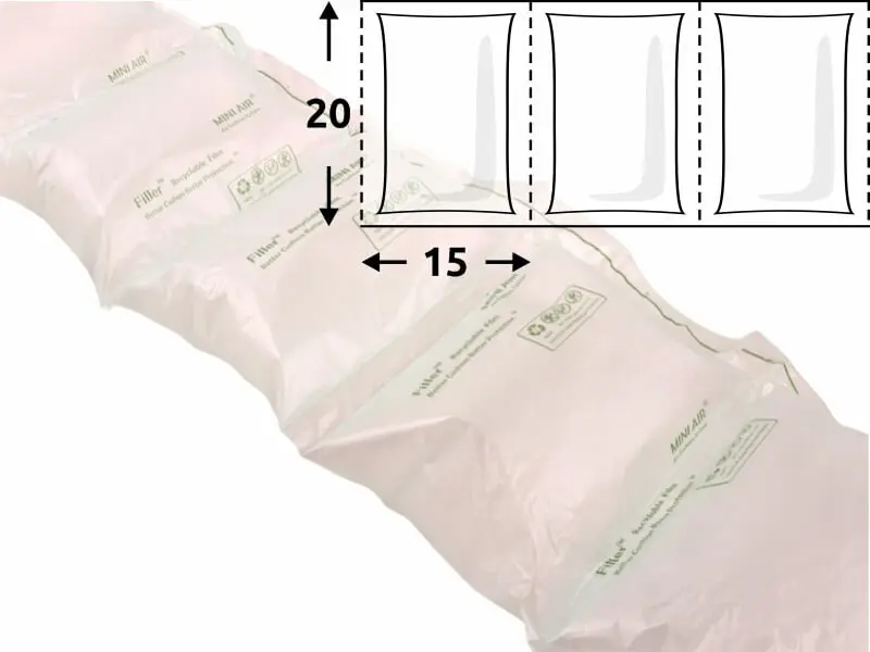Folie HDPE na vzduchové polštářky PA2, 200*150 mm, 1280 m
