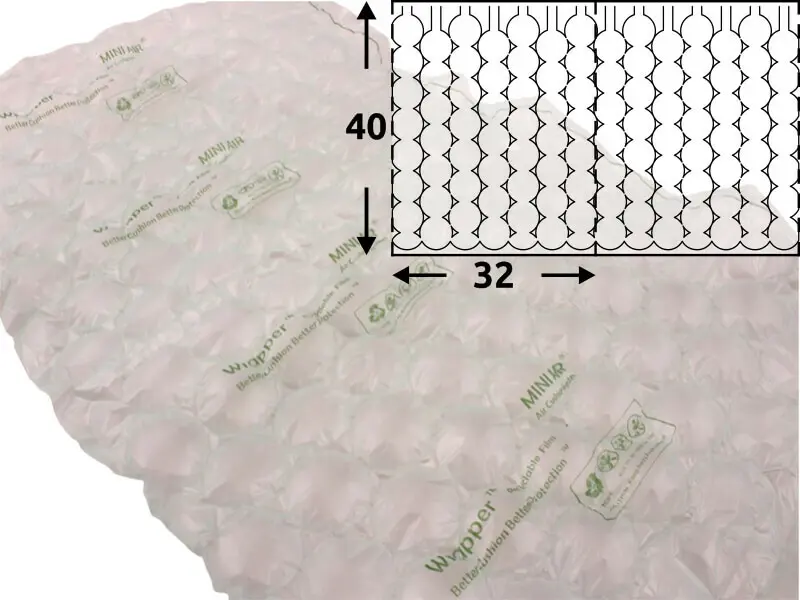 Folie HDPE na vzduchové polštářky Bubble EA-2, 400*320 mm, 280 m