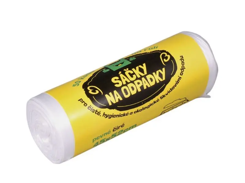 Odpadkové pytle HDPE 16l, 45*52cm, čiré, role 50 ks