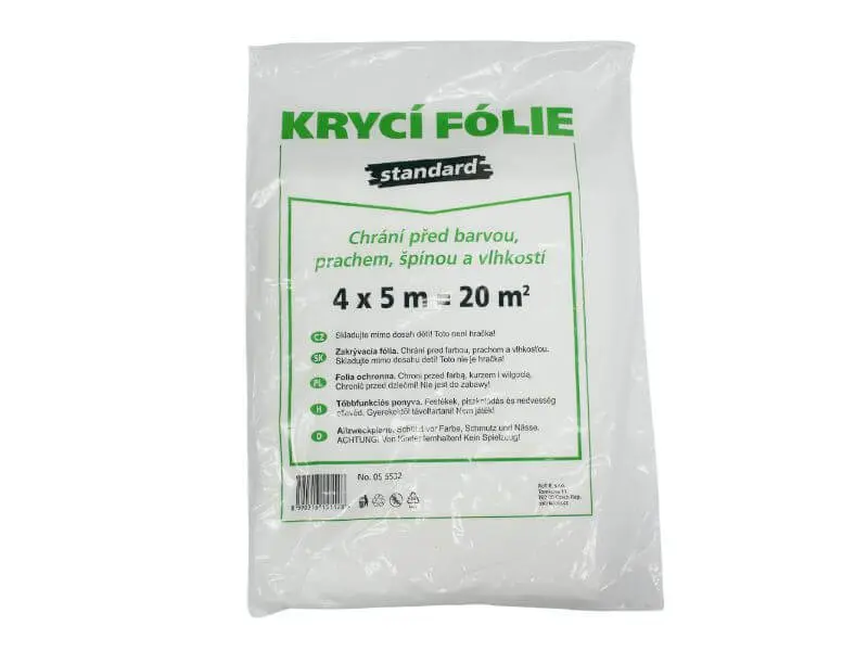 Folie krycí 4m x 12,5m, čirá