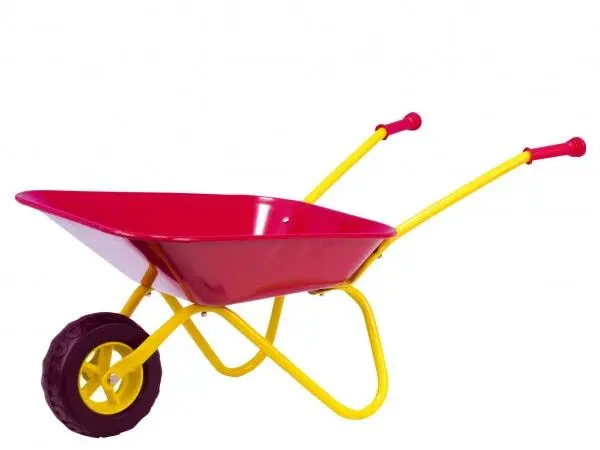 Plechové kolečko yupee velké červené 78x40x32cm v krabici