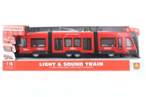 Lamps Tramvaj červená česká verze 46cm hlásí zastávky na baterie CZ Světlo Zvuk