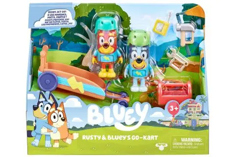 Lamps Bluey a Rusty Sada figurek Gokart Motokára