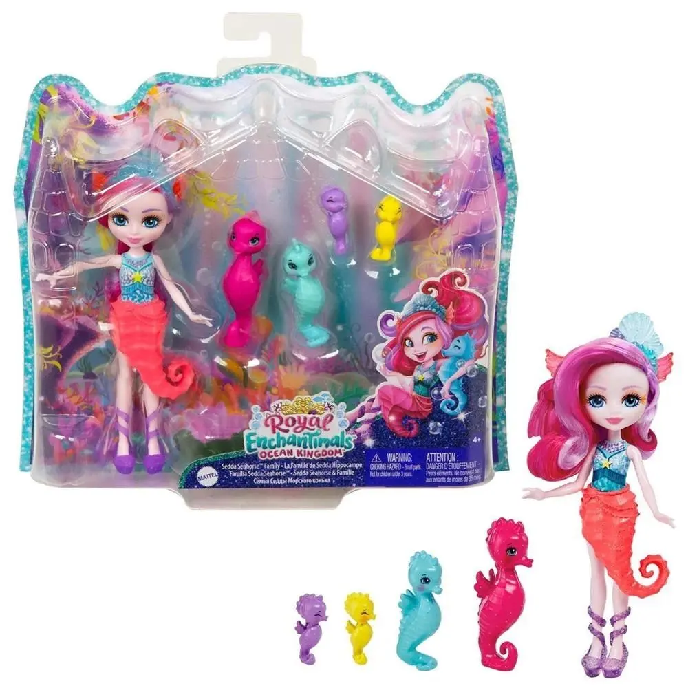 Enchantimals royal rodinka mořských koníků, mattel hcf73