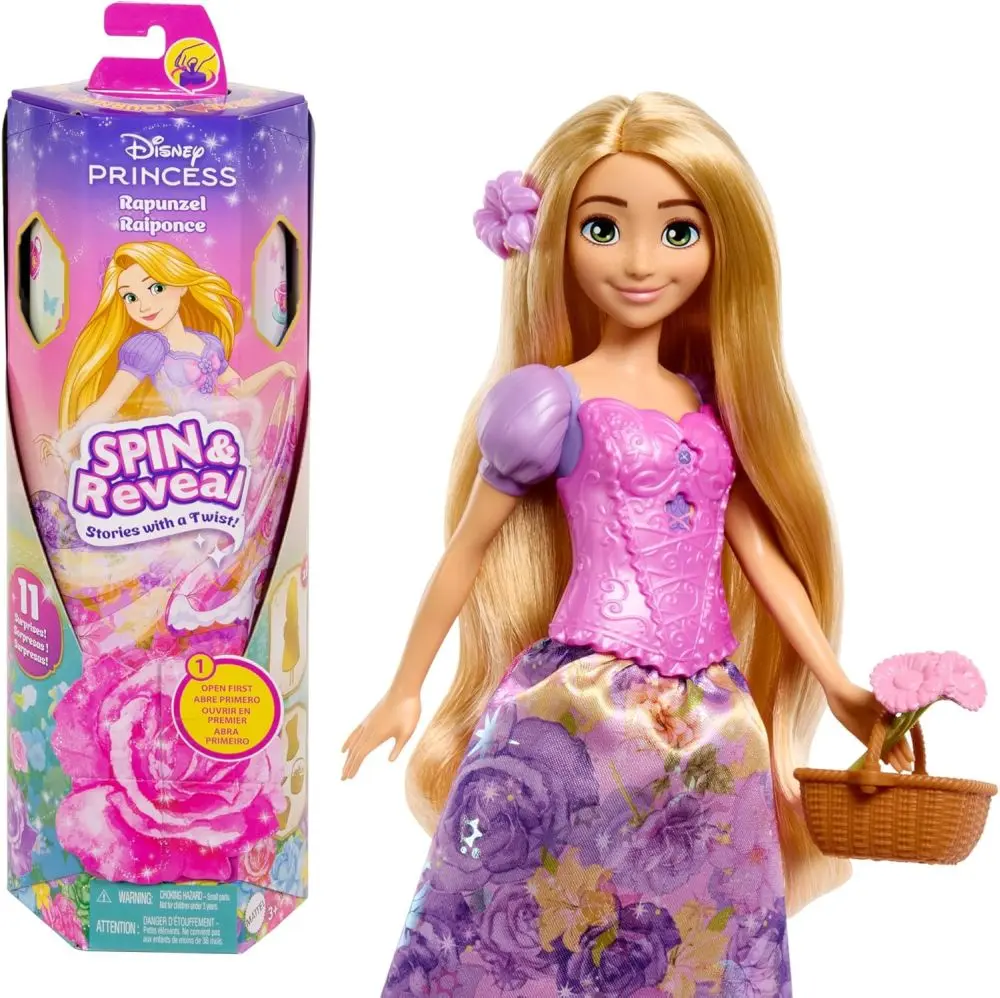 Mattel disney princess spin & reveal™ zahradní párty locika