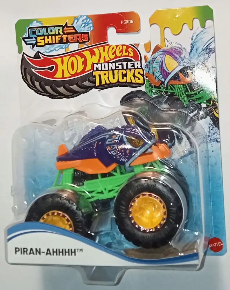 Mattel Hot Wheels Monster trucks color shifters Piran-Ahhhh