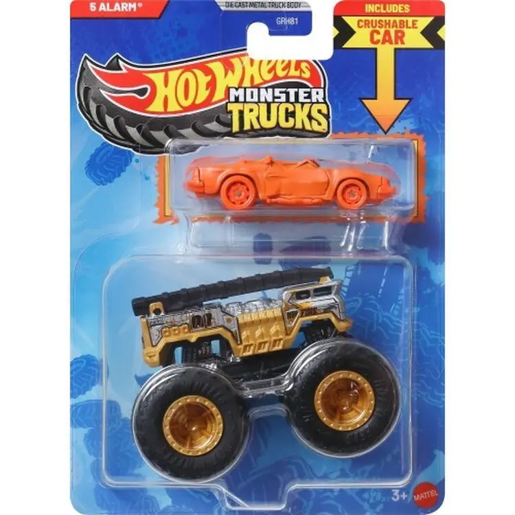 Mattel Hot Wheels Monster Trucks 1:64 s angličákem 5 Alarm