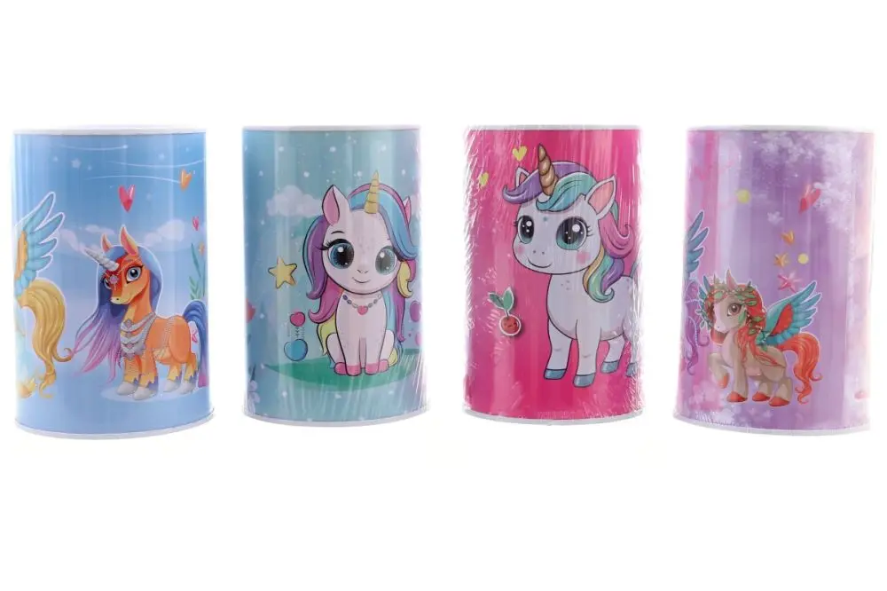 Lamps Pokladnička jednorožci kovová 13 x 9 cm