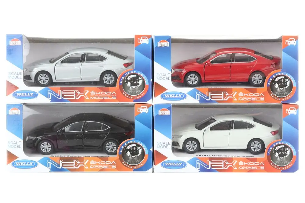 Lamps Welly Škoda 4 barvy Octavia 1:34