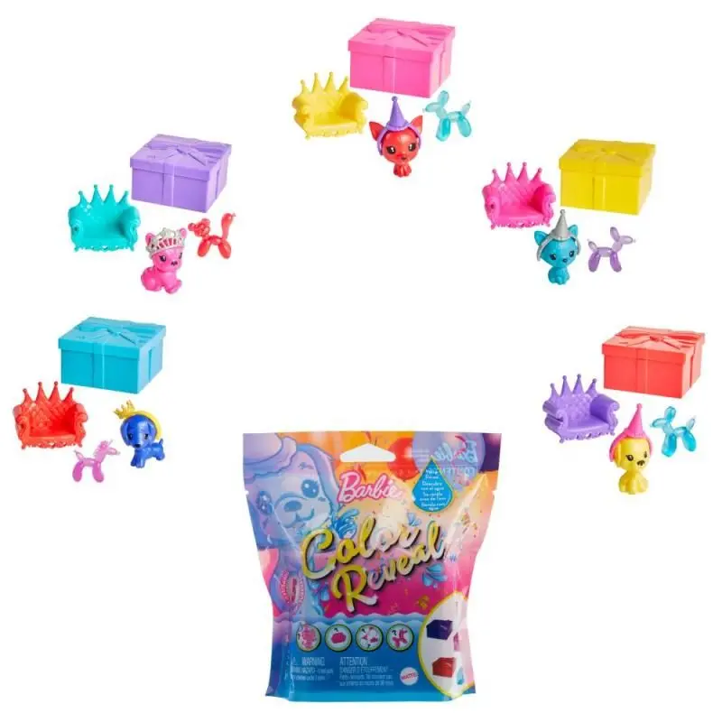 Mattel Zvířátka Barbie® Color Reveal ™ konfety