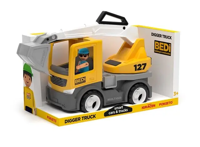 Igráček MultiGO Build Bagr s řidičem - auto s Igráčkem