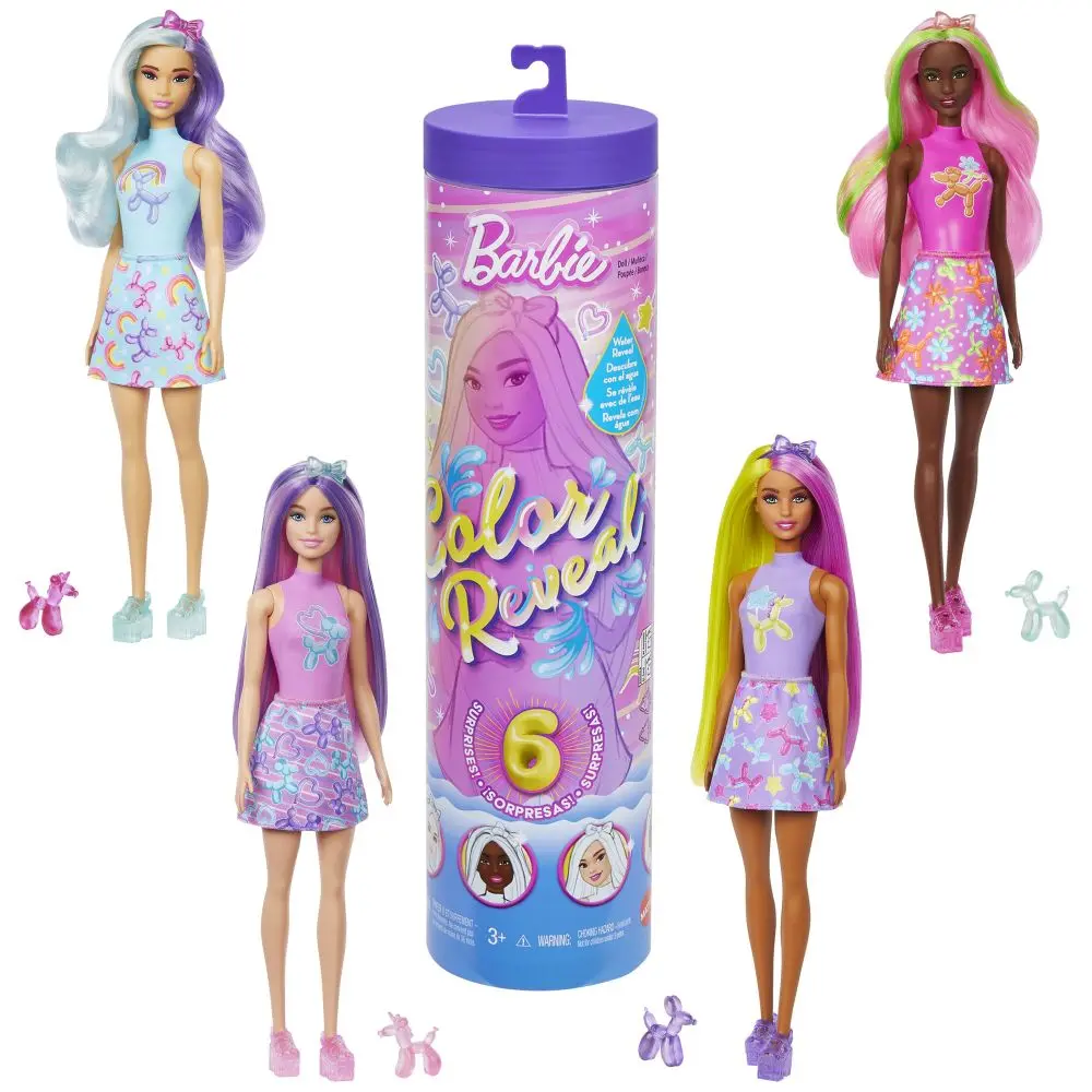 Mattel Barbie Color Reveal Barbie Balónková zvířátka ASST