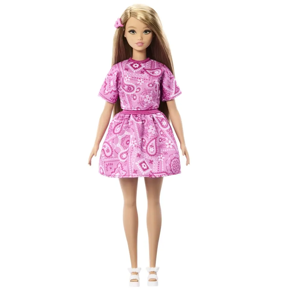 Mattel barbie® modelka 249 s růžovým paisley vzorem jjn62