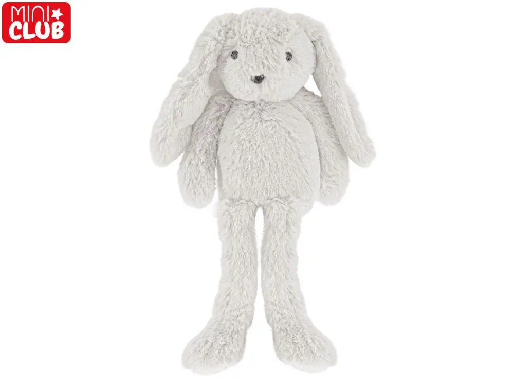 Mikro trading Mini Club - Zajíček plyšový s dlouhýma nohama - 37 cm - bílá