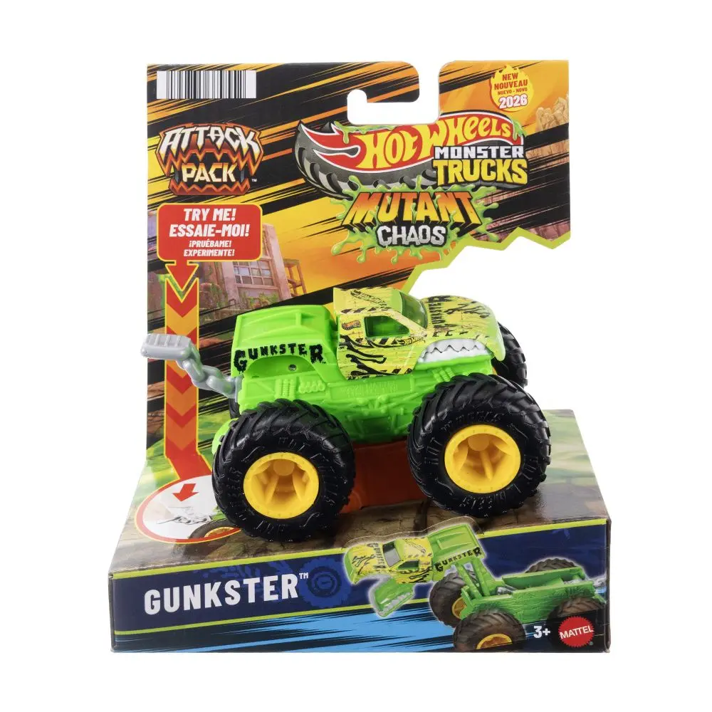 Mattel Hot Wheels Monster Trucks Attack Pack Gunkster