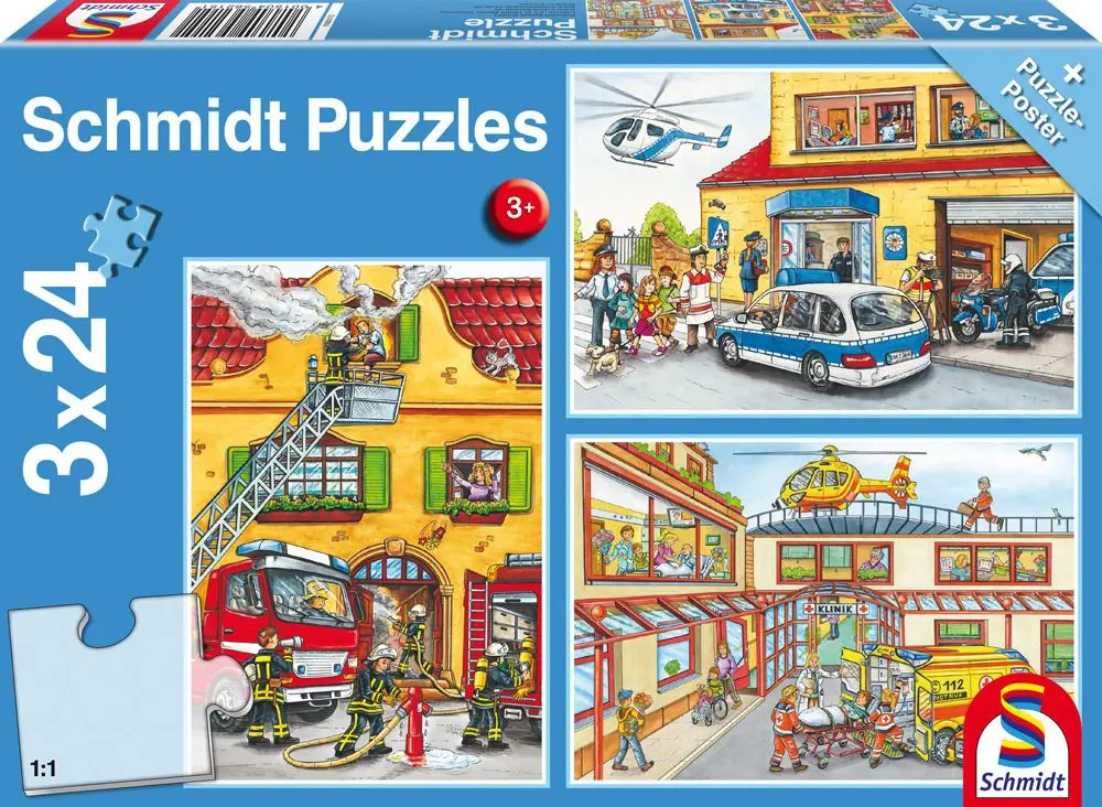 Schmidt puzzle Pohotovostní služby 3x24 dílků