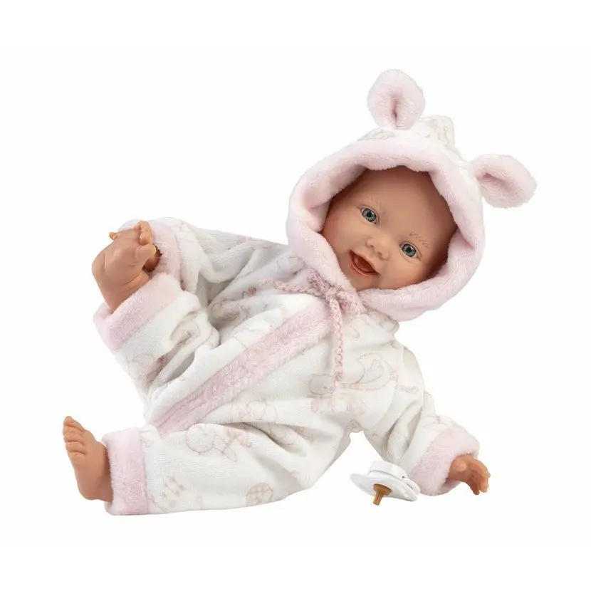 Llorens 63312 LITTLE BABY - realistická panenka miminko s měkkým látkovým tělem - 32 cm