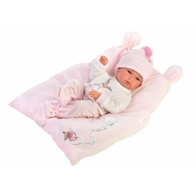 Llorens 63556 NEW BORN HOLČIČKA - realistická panenka miminko s celovinylovým tělem 35 cm